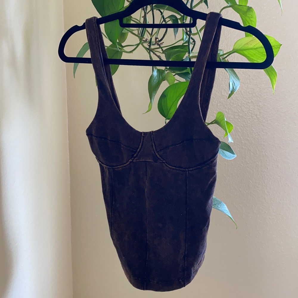 Free people chocolate bustier top